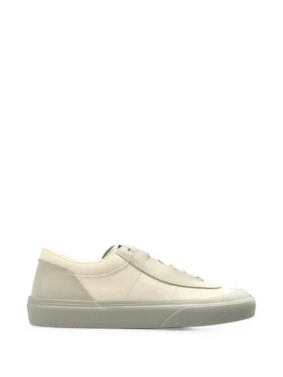 Stone Island S100020 Canvas Suede Low-top Sneakers With Compass Logo Patch In Neutral