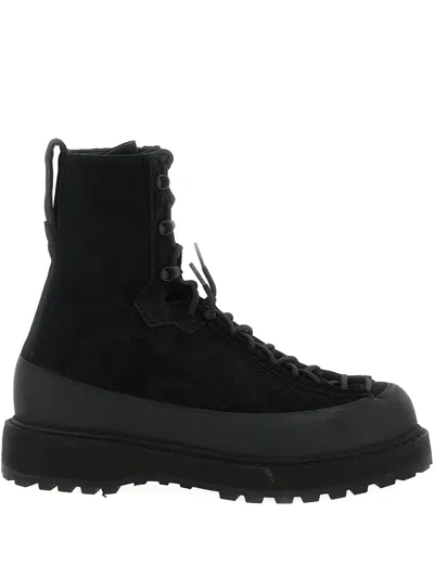 Stone Island Hiking Boot With Dual Lacing And Lug Sole In Black