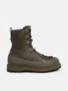Stone Island 40mm Lace-up Suede Boots In Green