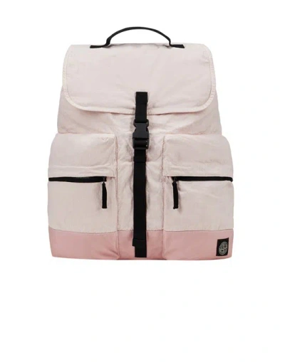 Stone Island Pink Drawstring Backpack