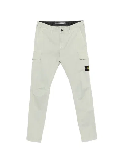 Stone Island Sage Cotton Trousers In Green