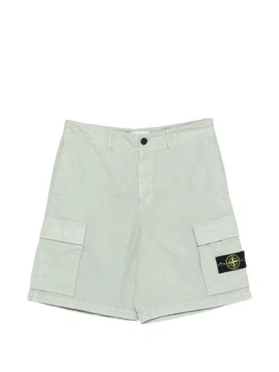Stone Island Sage Polyamide Shorts In Green