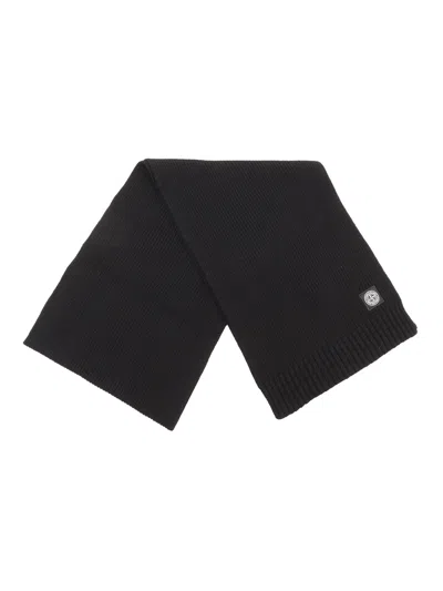 Stone Island Kids' Scarf In Black