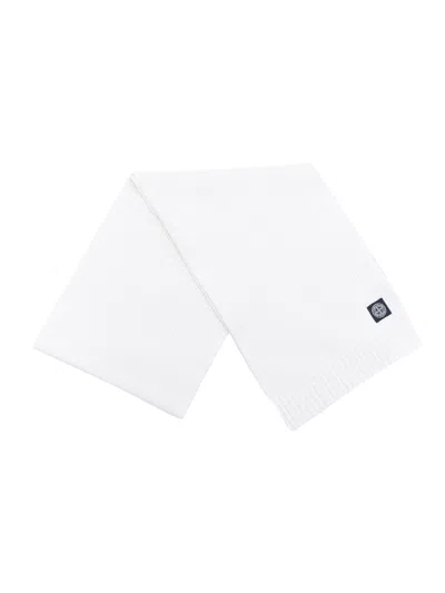 Stone Island Kids' Scarf In White