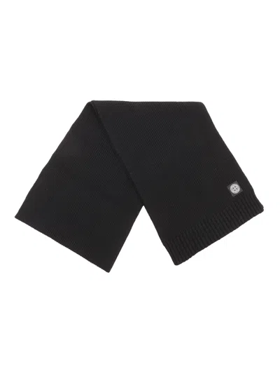 Stone Island Kids'  Sciarpa In Black