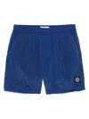 Stone Island Compass-patch Swim Shorts In Blue