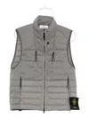 Stone Island Down Vest With Seamless Feather Tunnels And Anti-drop In Gray