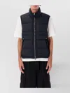 Stone Island Black Lightweight Stretch Nylon Fabric Padded Vest In Blue