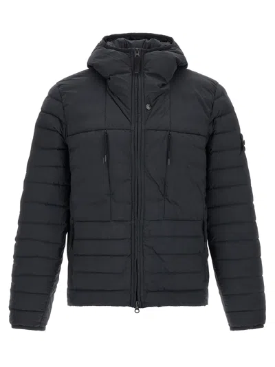 Stone Island Seamless Quilted Down Jacket In Black