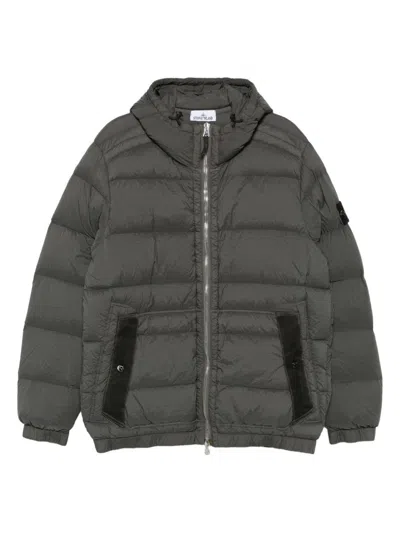 Stone Island Seamless Tunnel Down Jacket With Hood In Multi