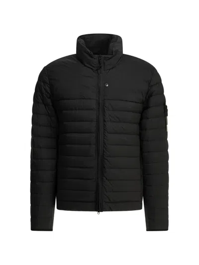 Stone Island Seamless Tunnel Down-tc Padded Jacket In Black