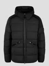 Stone Island Black Seamless Tunnel Nylon Down Jacket In Black