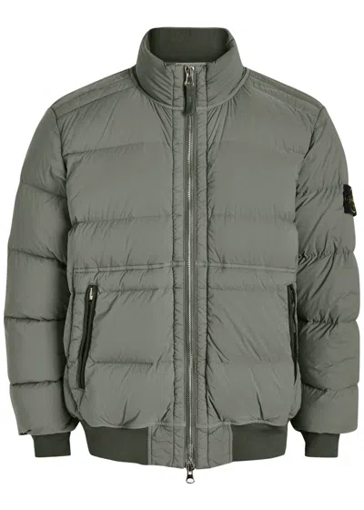 Stone Island Seamless Tunnel Nylon Down Jacket In Green