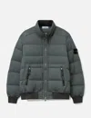 Stone Island Seamless Tunnel Nylon Down-tc Bomber Jacket In Gray
