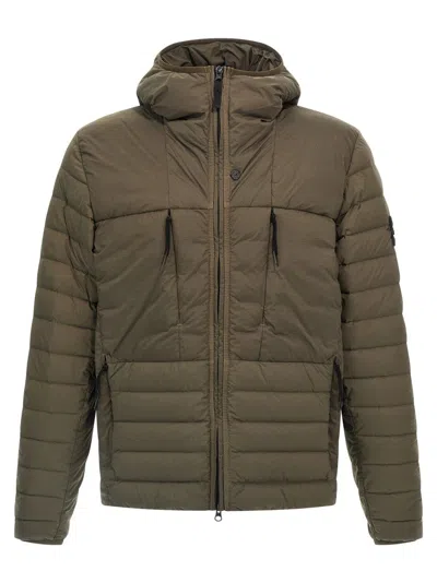 Stone Island Seamless Tunnel Down Jacket In Green