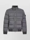 Stone Island Grey Down-tc Stretch Nylon Down Jacket In Gray