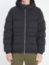 Stone Island Seamless Tunnel Nylon Down-tc Puffer Jacket In Black