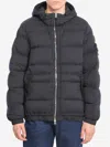 Stone Island Seamless Tunnel Nylon Down-tc Puffer Jacket In Black