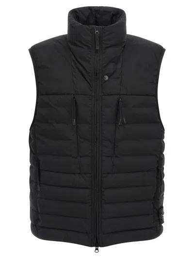 Stone Island Gilet Seamless Tunnel Nylon Down-tc In Black