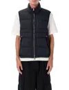 Stone Island Seamless Tunnel Nylon Down Vest In Blue