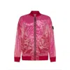 Stone Island Semi-transparent Bomber Jacket Men In Pink