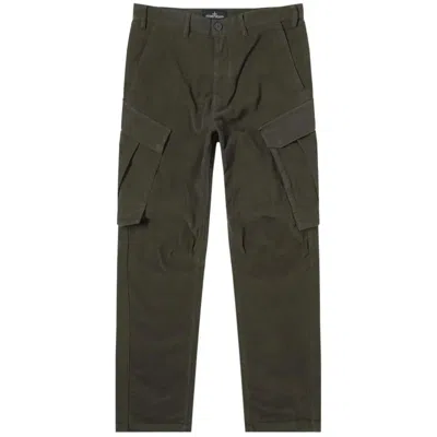 Pre-owned Stone Island Shadow Project 10th Anniversary Moleskin Cargos In Green