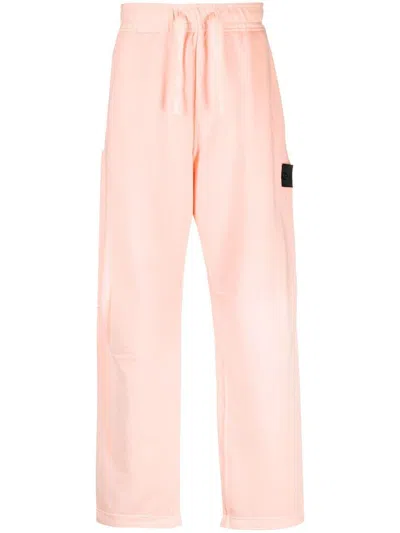 Stone Island Shadow Project Compass-patch Track Pants In Pink