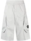 Stone Island Shadow Project Cotton-blend Drop-crotch Shorts In Grey