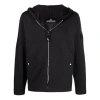 Stone Island Shadow Project Mesh Panel Hoodie 'black' In Blue