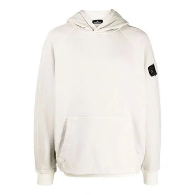 Stone Island Shadow Project Popover Hoodie 'pearl Grey' In White