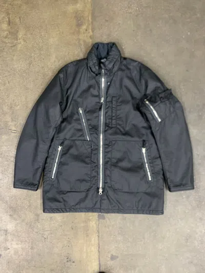 Pre-owned Stone Island Shadow Project S Lasered Polyhide Jacket In Black