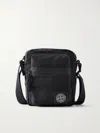 Stone Island Shell Messenger Bag In Black