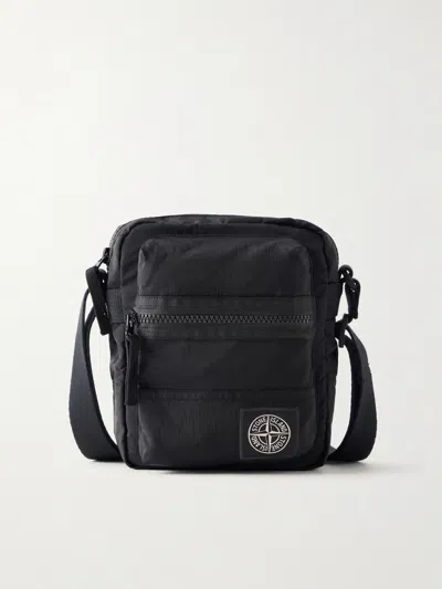 Stone Island Shell Messenger Bag In Black