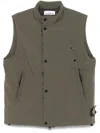 Stone Island Shell-r Gilet In Green