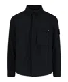 Stone Island Black Soft Shell-r Primaloft Insulated Jacket In Black
