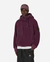 Stone Island Sherpa Hooded Jacket Dark Burgundy In Red