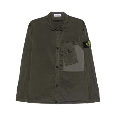 Pre-owned Stone Island Shirt 'coal Grey' | Men's Size M