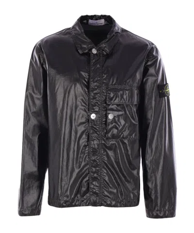 STONE ISLAND STONE ISLAND WATER AND WIND-RESISTANT SHIRT JACKET