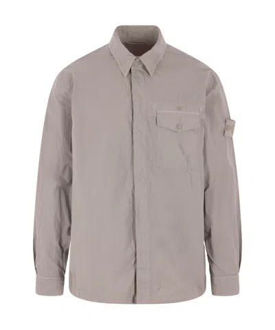 Stone Island Shirt Jacket In Gray