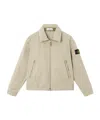 Stone Island Shirt Jacket With Anti-drop And Concealed Hood In Neutral