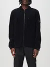 Stone Island Ghost Virgin Wool Zip Cardigan In Blau