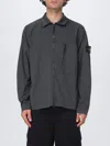 Stone Island Stretch-supima Cotton Twill Overshirt In Black