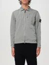 Stone Island Pearl Gray Overshirt In Grau