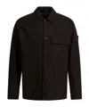 Stone Island Patch-pocket Buttoned Shirt Jacket In Brown