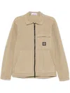 Stone Island Hemd Mit Logo-patch In Beige