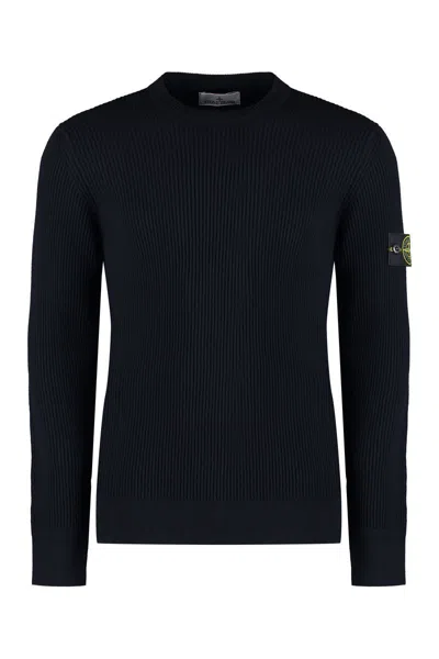 STONE ISLAND STONE ISLAND VIRGIN WOOL CREW-NECK SWEATER