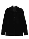 Stone Island Comfortable Overshirt With Pockets And Press Studs In Black