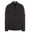 Stone Island Compass-badge Denim Jacket In Black