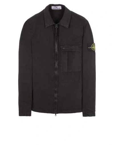 STONE ISLAND STONE ISLAND SHIRTS BLACK COTTON