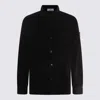 Stone Island Comfortable Overshirt With Pockets And Press Studs In Black